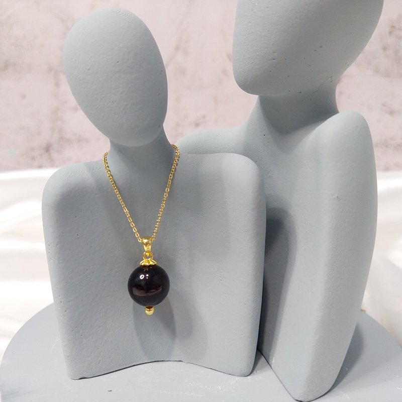 天然血珀项链 - 项链 - 宝石 红色