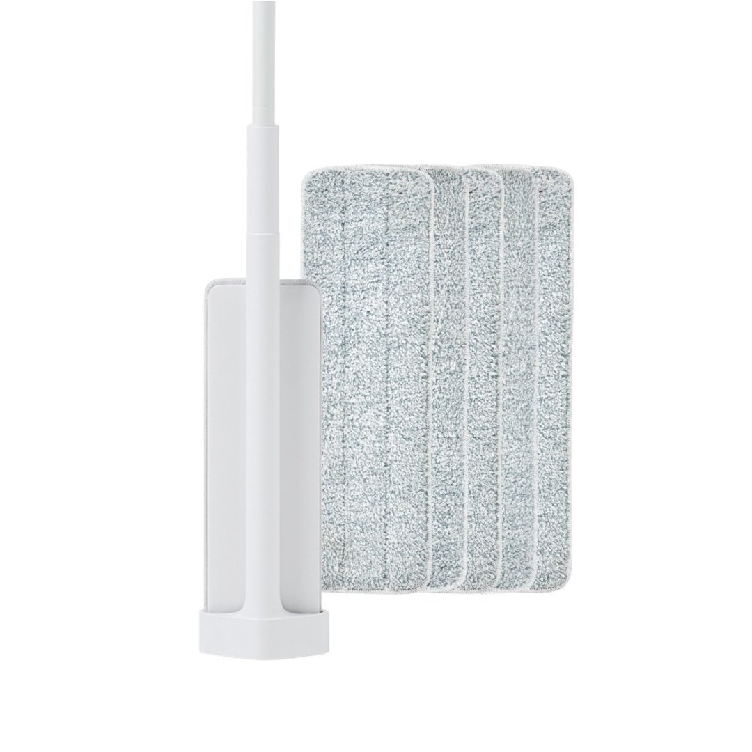 QUICK MOP 免手洗高效平板拖把1入(白)+拖布5入 - 其他 - 其他材质 白色