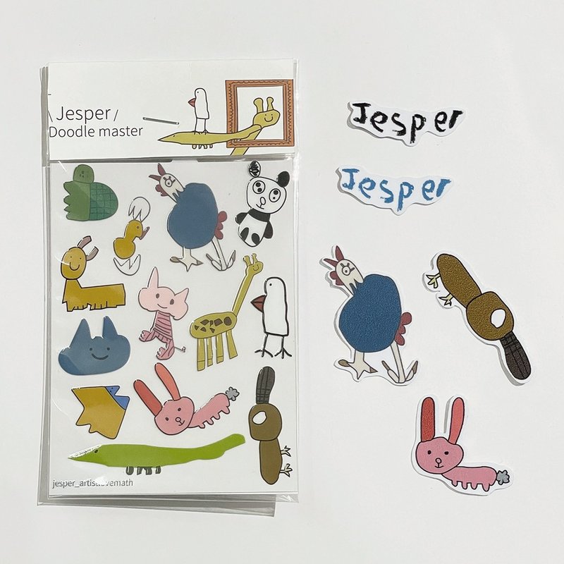 Jesper_手绘转印贴纸 - 贴纸 - 纸 