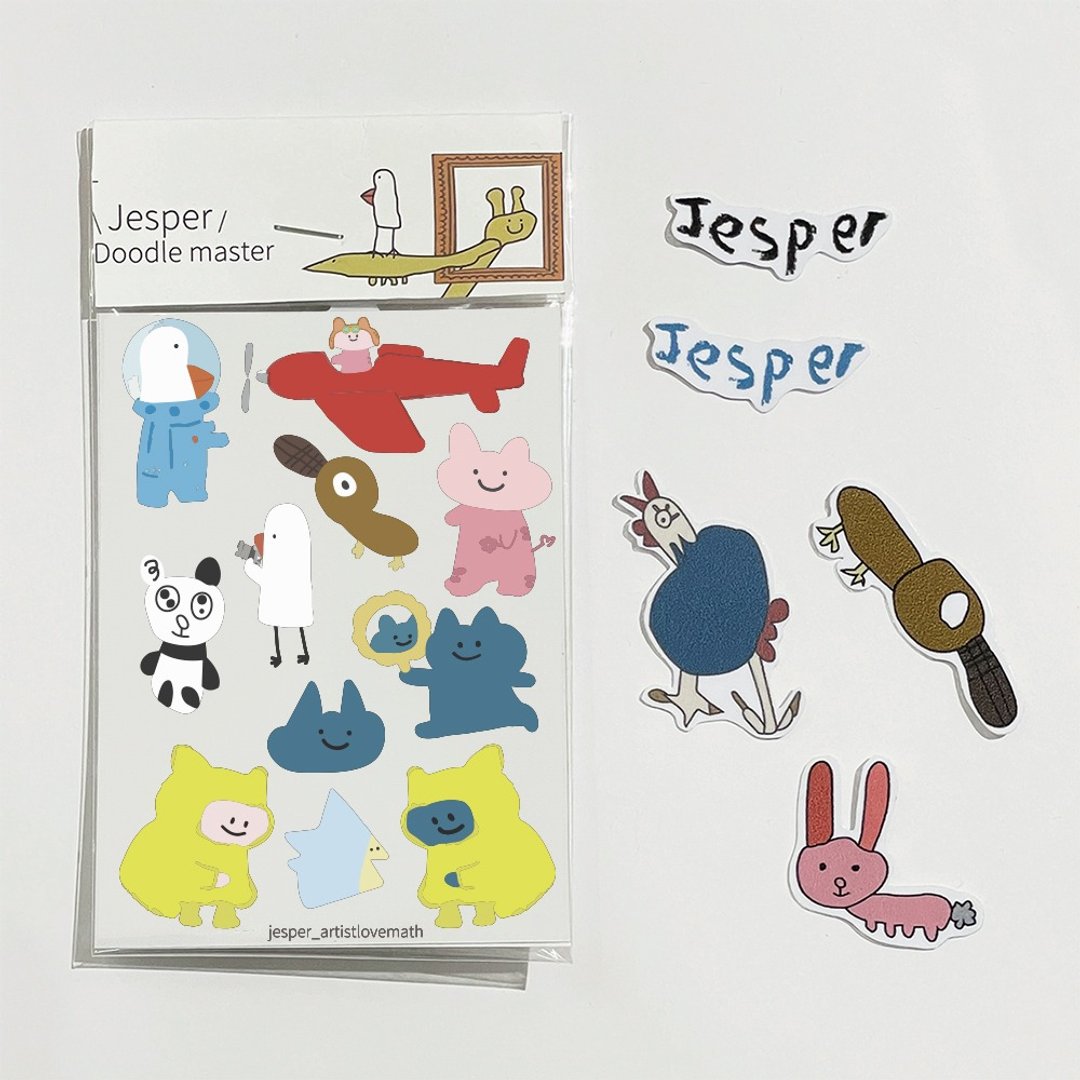 Jesper_手绘转印贴纸 - 贴纸 - 纸 