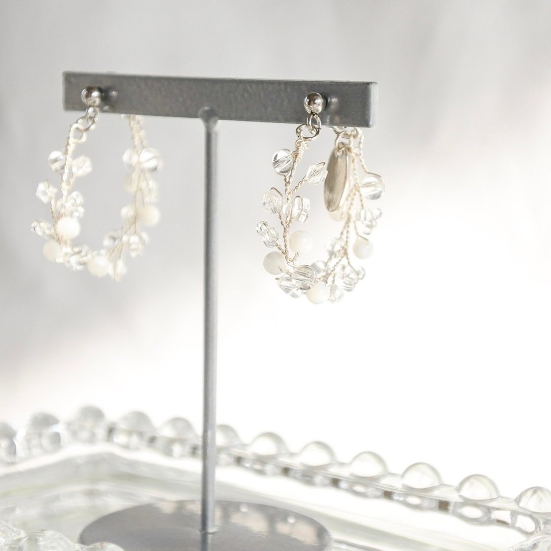 Yuwai - Silver wire accessory - 耳环/耳夹 - 其他金属 银色