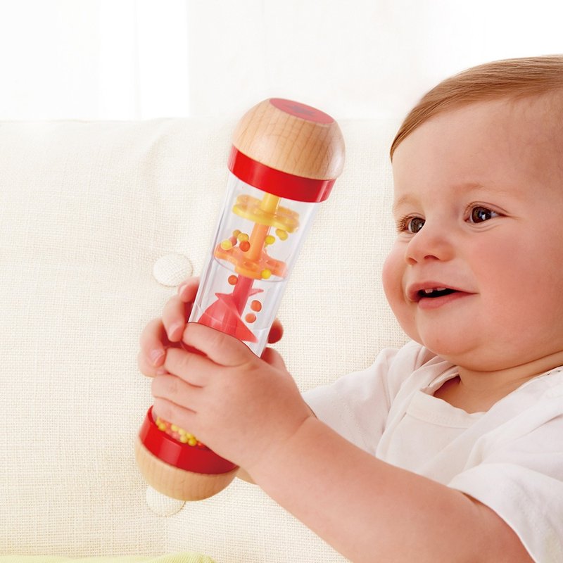 【周岁礼物】德国Hape 木制雨声安抚音乐沙铃 - 玩具/玩偶 - 木头 多色