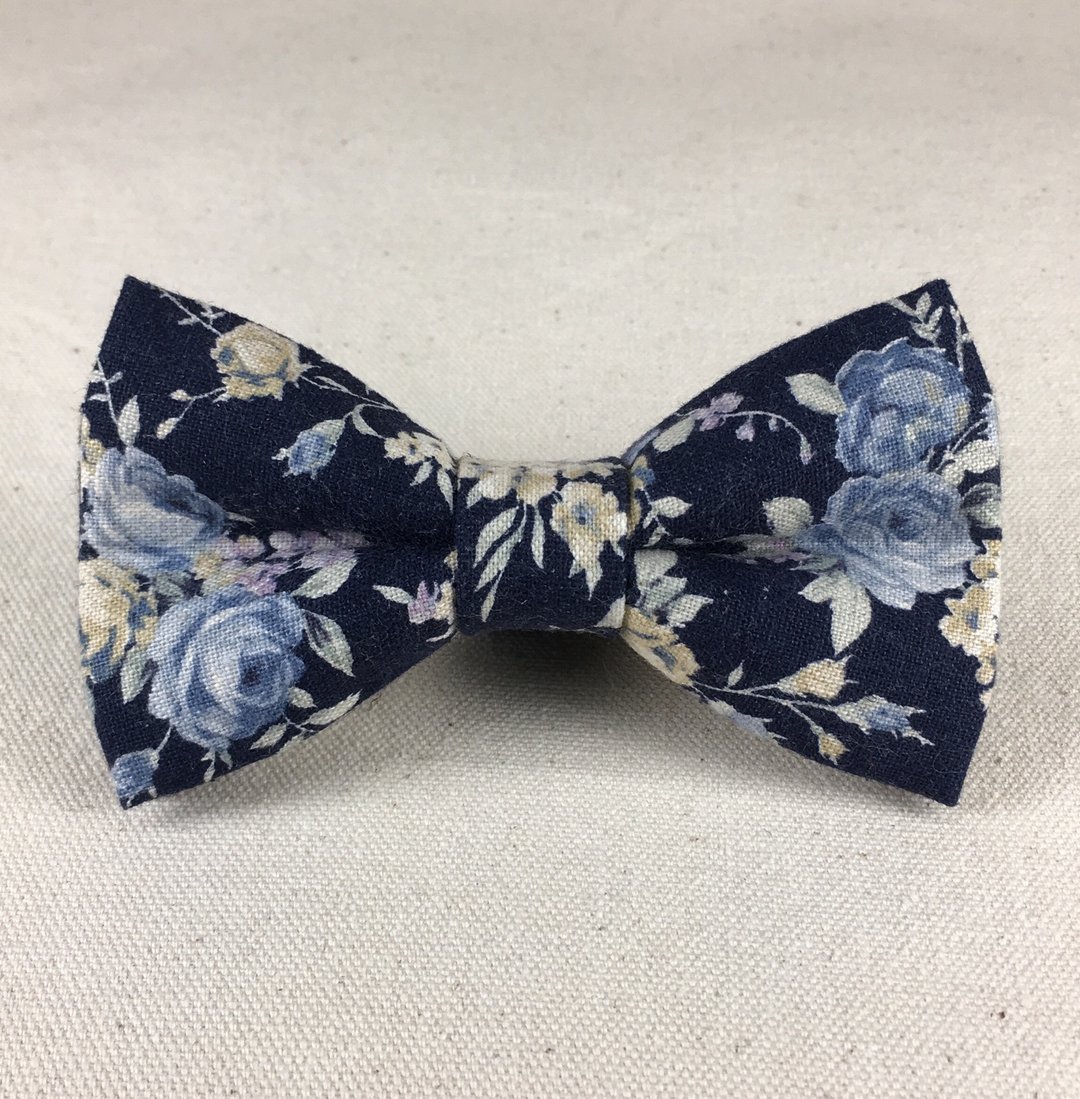 Mr.Tie 手工缝制领结 Hand Made Bow Tie 编号106 - 领带/领带夹 - 棉 蓝色