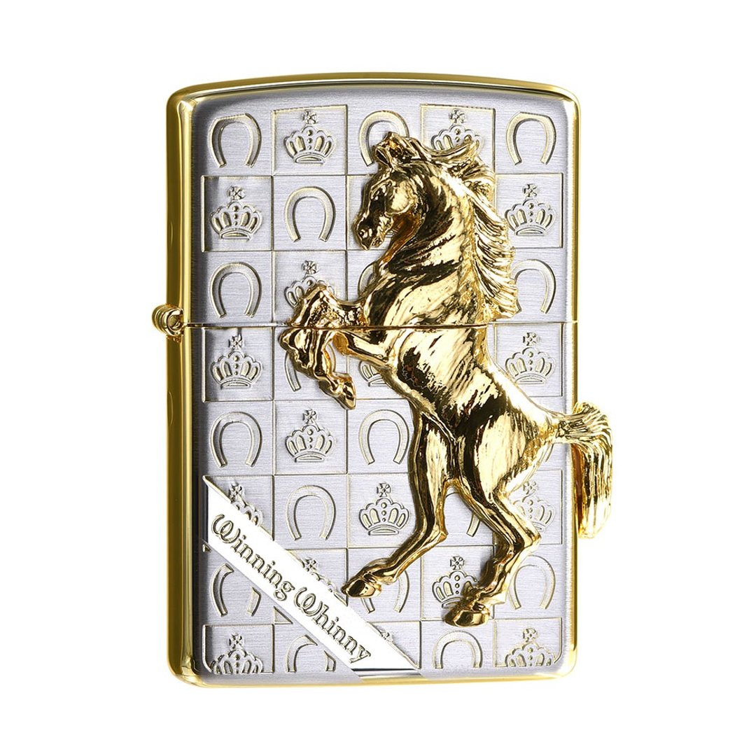 【ZIPPO官方旗舰店】 尊爵皇冠铁骑(亮白金)防风打火机 ZA-5-3E - 其他 - 铜/黄铜 银色