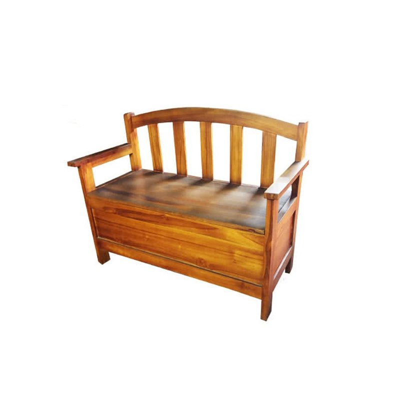 【吉迪市100%全柚木家具】UNCF-14 柚木可收纳式造型穿鞋椅 收纳 - 椅子/沙发 - 木头 咖啡色