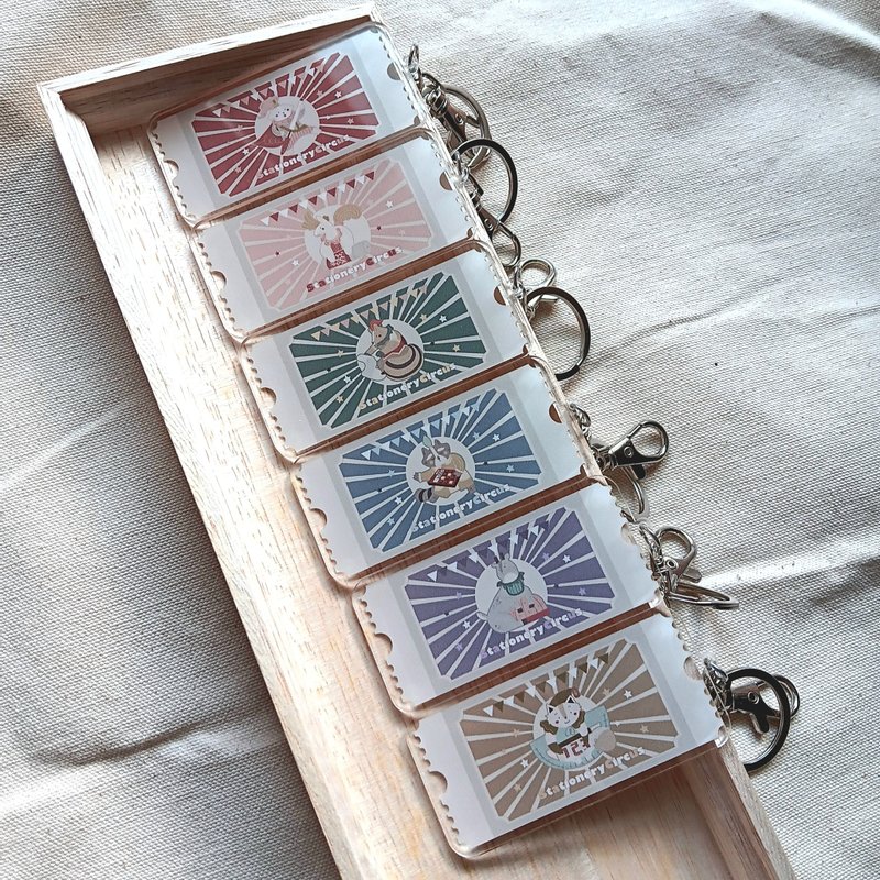 【快速出货】circus马戏团票卷吊饰(含钥匙圈) - 钥匙链/钥匙包 - 其他材质 