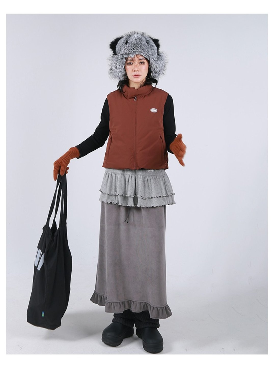 短款羽绒服马甲女 - 女装上衣 - 聚酯纤维 