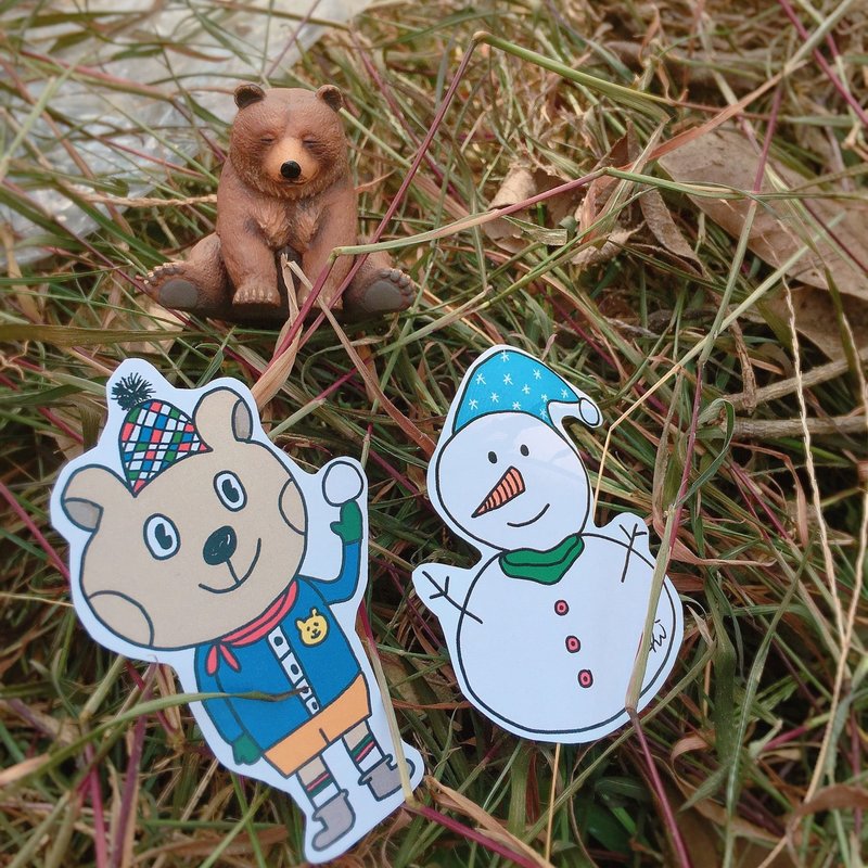 你是雪人，我丢雪球 - 贴纸 - 纸 多色