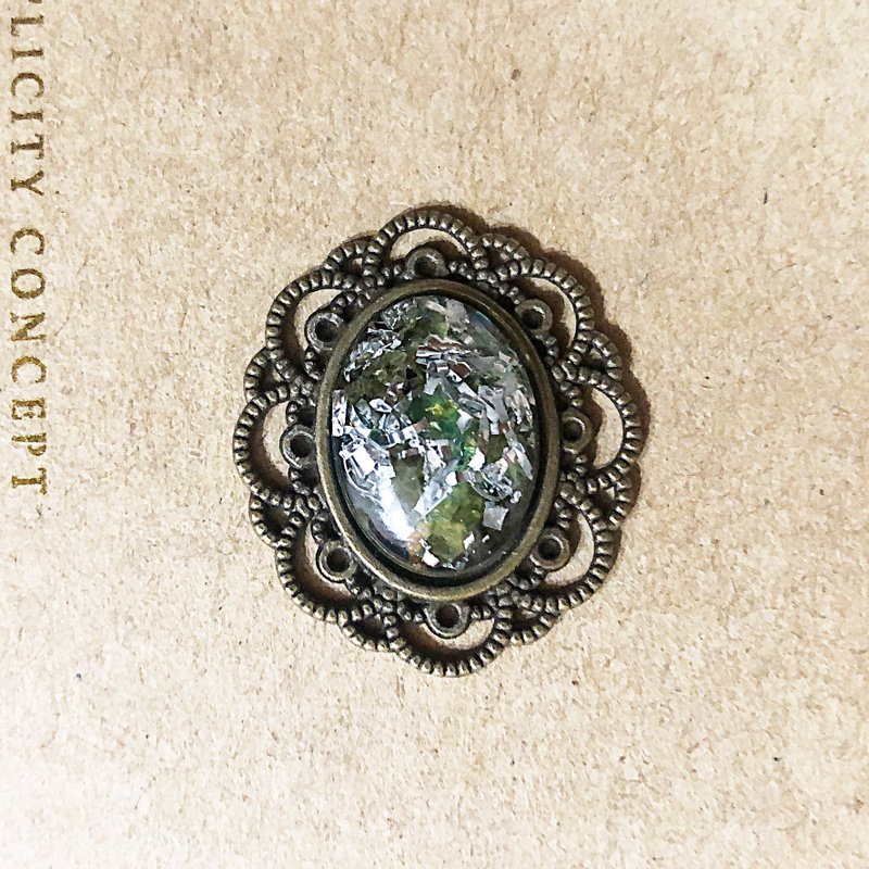 【奥刚橄榄石项链-复古花边款】保持心情平稳 宇宙爱的疗愈力量 - 项链 - 水晶 绿色