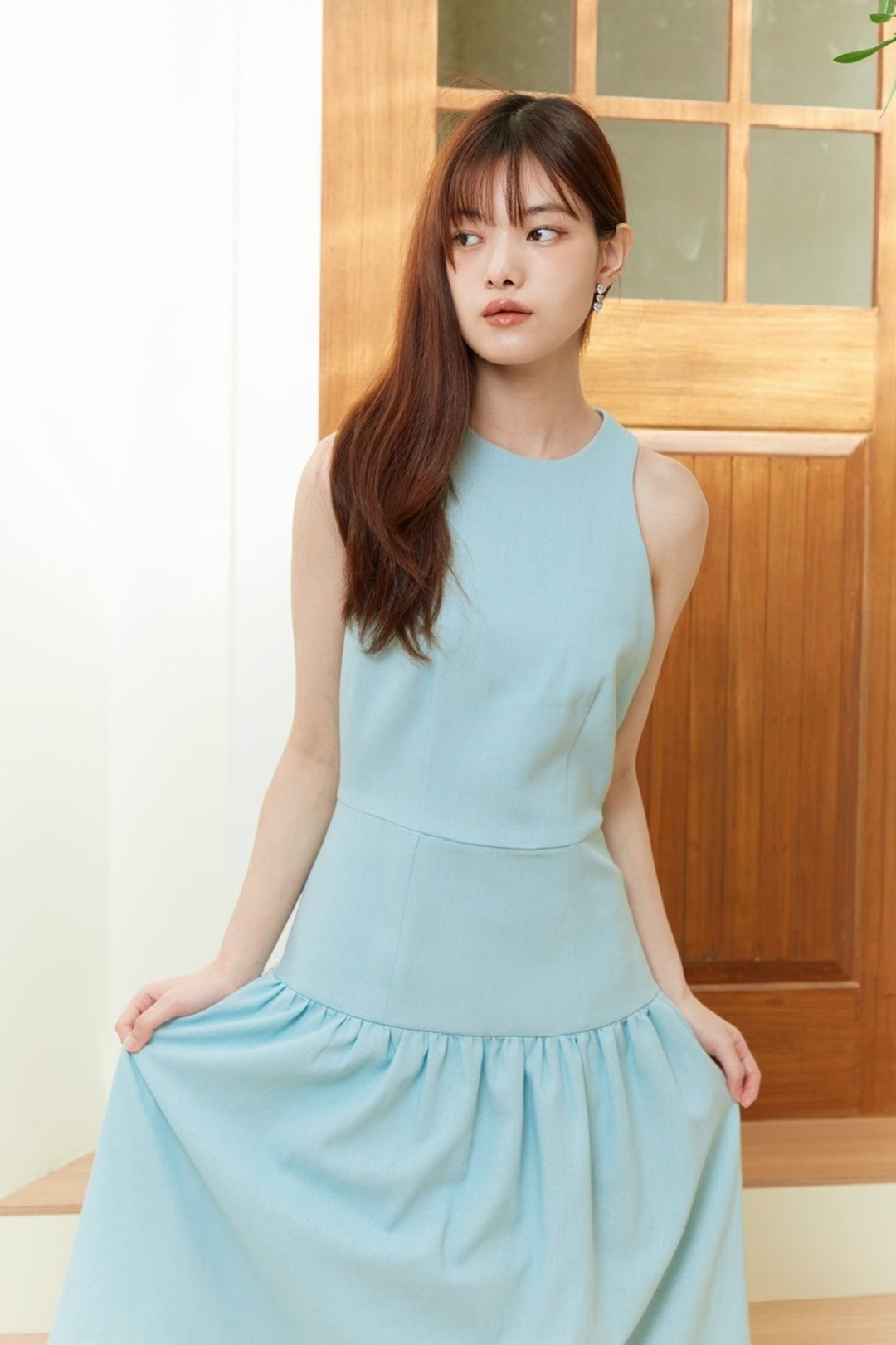 Klara Love 蓝色百合洋装 洋装 伴娘服 婚礼穿搭 - 洋装/连衣裙 - 亚麻 蓝色