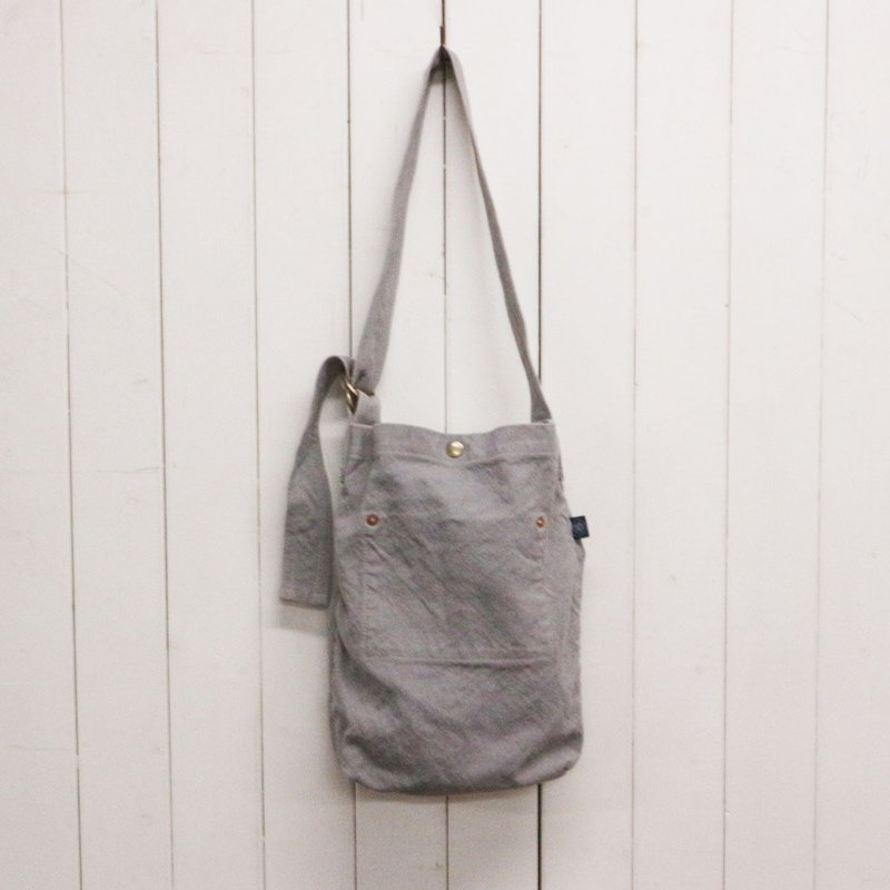 双环包【2025秋冬限定色・Stone】(VC-20) - 侧背包/斜挎包 - 棉．麻 灰色