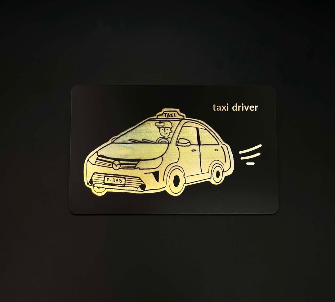 【热门设计款】Taxi款名片(赠钥匙圈) - 数码小物 - 塑料 黑色