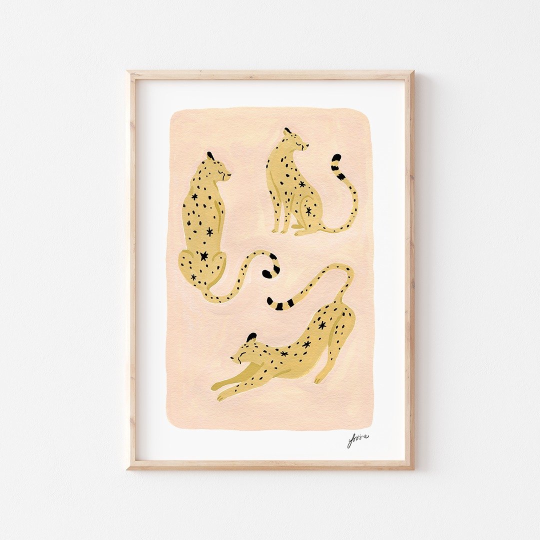 星星猎豹 I 印刷装饰画 - 海报/装饰画/版画 - 纸 粉红色