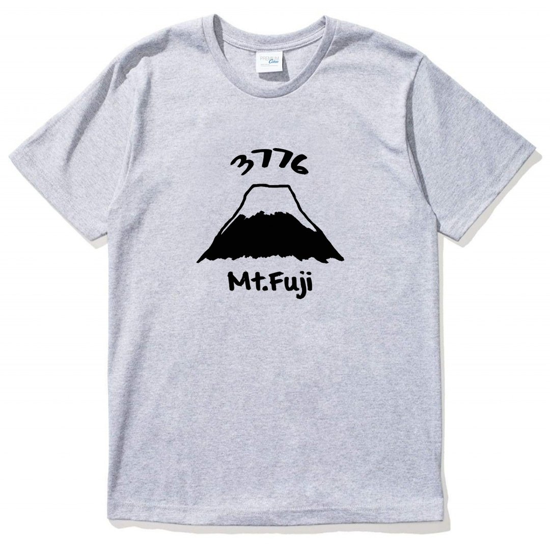 Mt Fuji 3776【现货】 男女短袖T恤 灰色 富士山 日本 风景 樱花 太阳 雪 自创 品牌 文青 Hipster - 男装上衣/T 恤 - 棉 白色