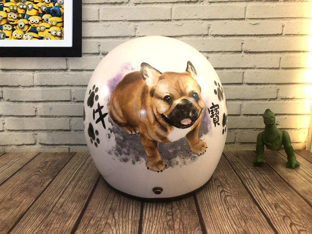 手绘疯 定制化 狗狗 猫猫 安全帽 彩绘 纪念 礼物 生日 情人节 - 订制画像 - 其他材质 多色