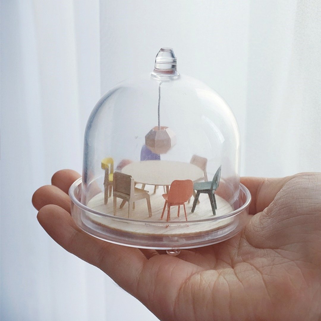 Paper Miniature garret room of Hygge series - 摆饰 - 纸 