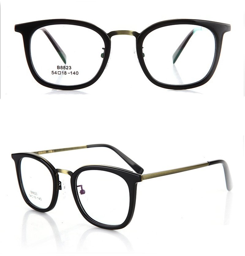 【目目商行】高级板材金属复合方框   百搭黑古铜 - 眼镜/眼镜框 - 纸 黑色