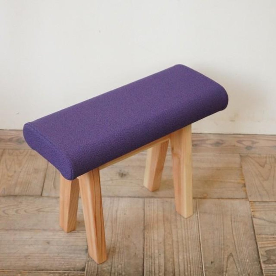 Square cloth of stool (Natural × purple sweet potato) - 其他家具 - 木头 紫色