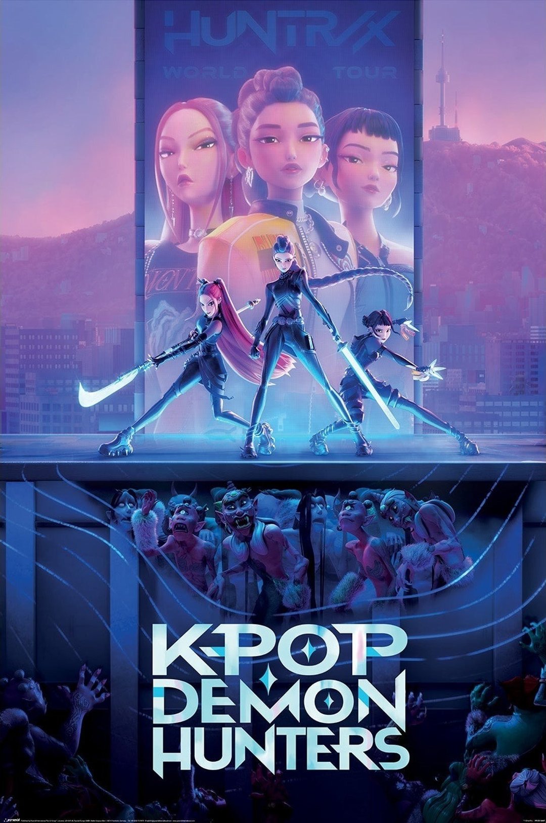 【Kpop 猎魔女团】K-Pop Demon Hunters 主视觉图 英国进口海报 - 海报/装饰画/版画 - 纸 多色