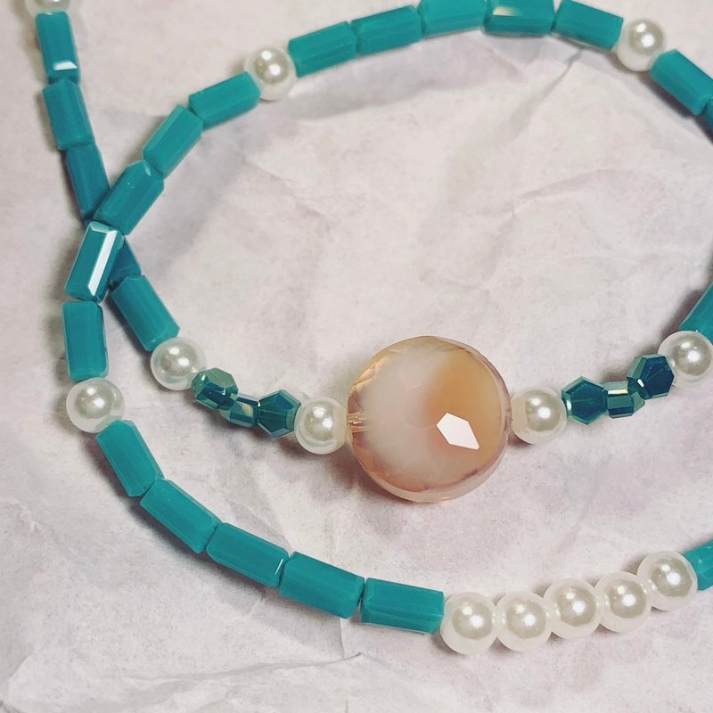 恋爱的体质─手工串珠项链 - 项链 - 其他材质 蓝色