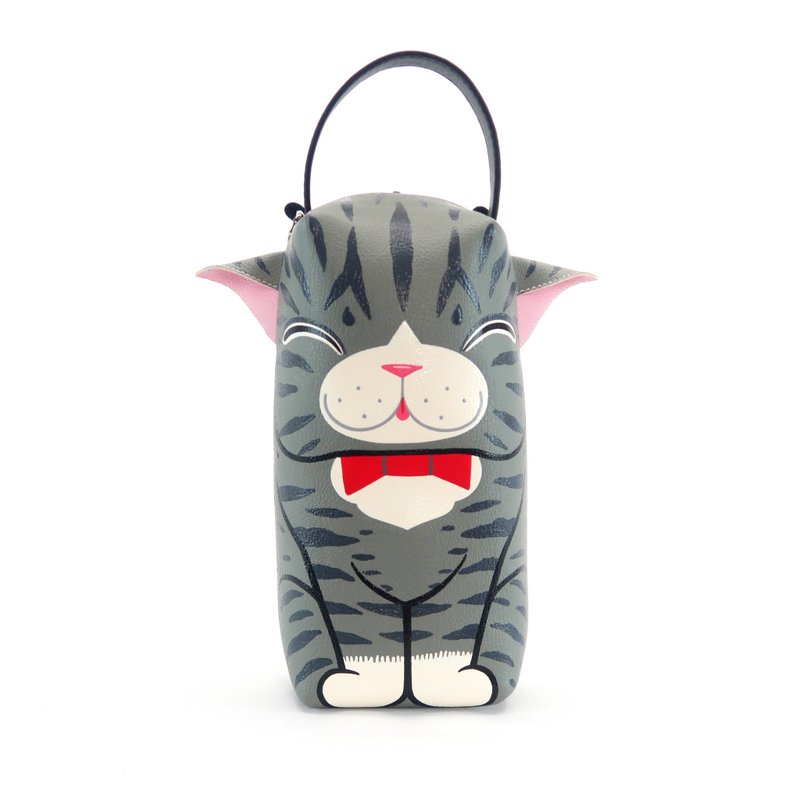 笑猫铅笔袋这款小巧型包款可满足您所有的日常需求。 - 其他 - 人造皮革 灰色
