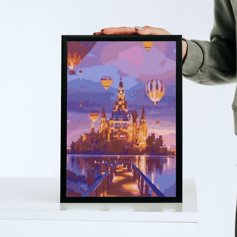 热气球梦想城堡 创意数字油画 【销售排行榜 】 - 插画/绘画/写字 - 其他材质 