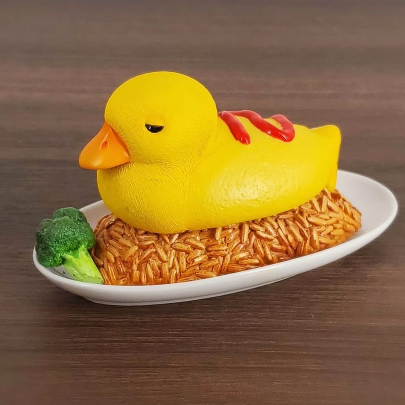 疗愈食物系列-鸭鸭蛋包饭 Duck Omurice - 玩偶/公仔 - 塑料 