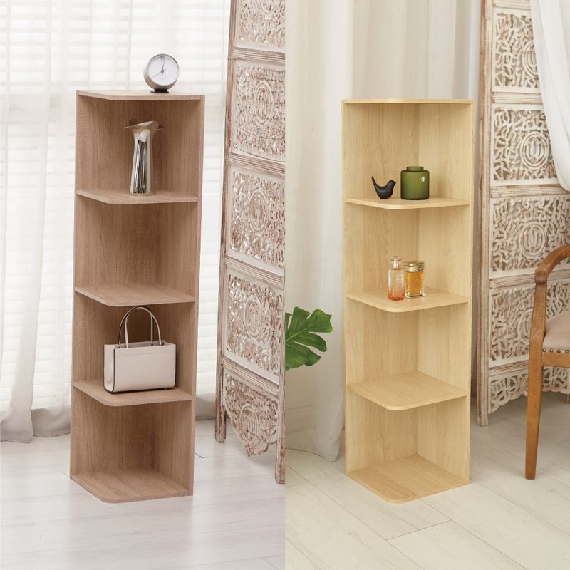 MIT日系简约四层角落收纳柜(2色) - 书架/书挡 - 木头 卡其色