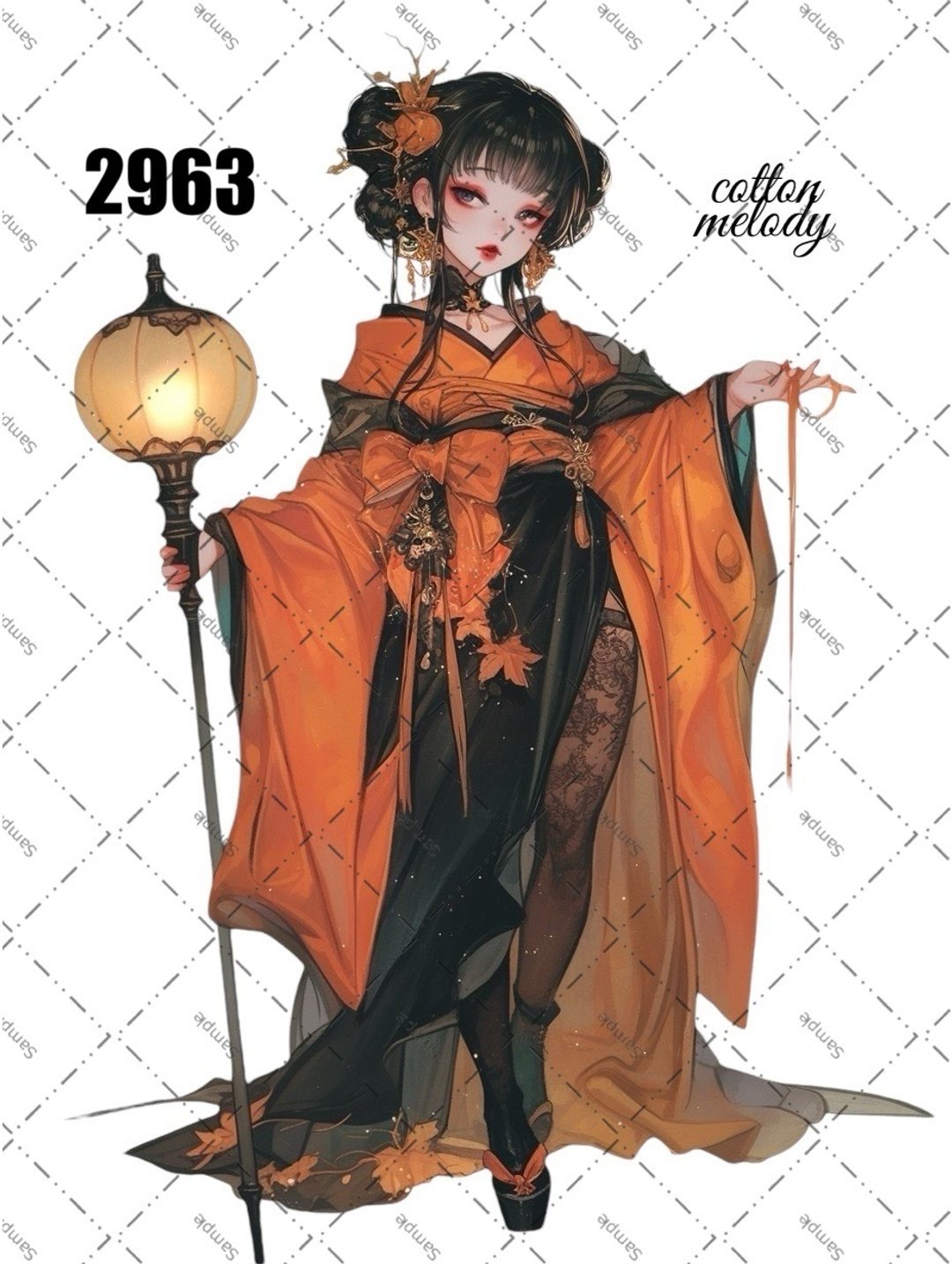 original sticker no.2963 人物贴纸 原创贴纸 原创人物贴纸 装饰贴纸 cotton melody - 贴纸 - 纸 