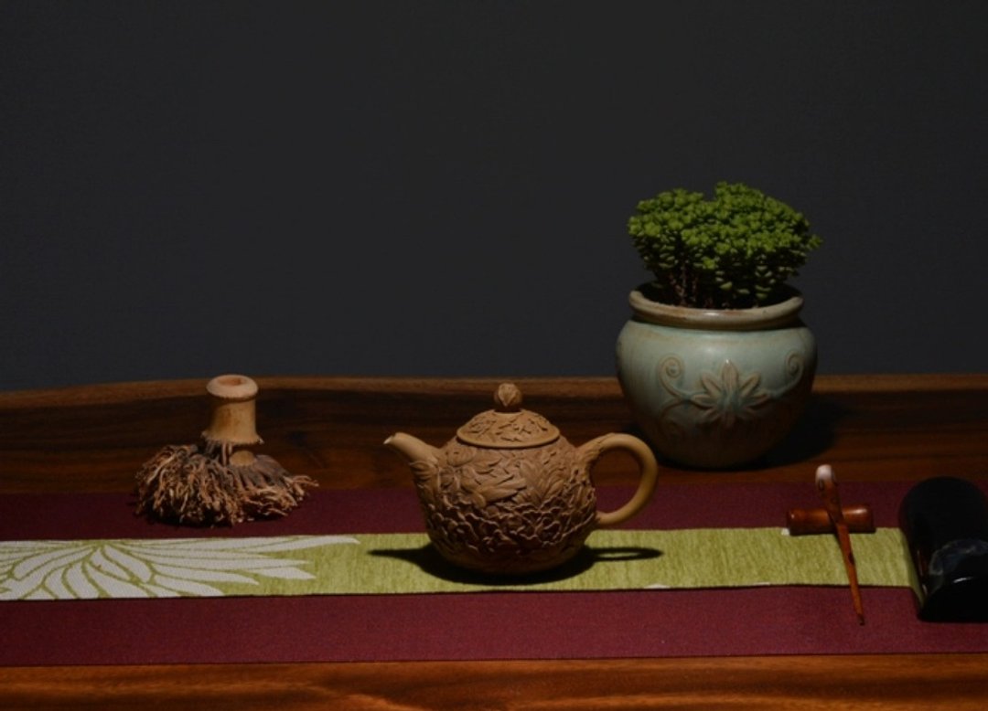 中式紫砂段泥茶壶 邱淑尉陶雕 李昆源茶壶 - 茶具/茶杯 - 其他材质 