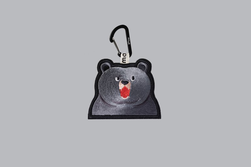 定制化刺绣吊牌-黑熊 - 吊饰 - 绣线 黑色