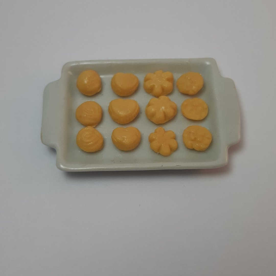 Cookies 4 styles Food Miniature Dollhouse collectible decorate - 摆饰 - 粘土 黄色