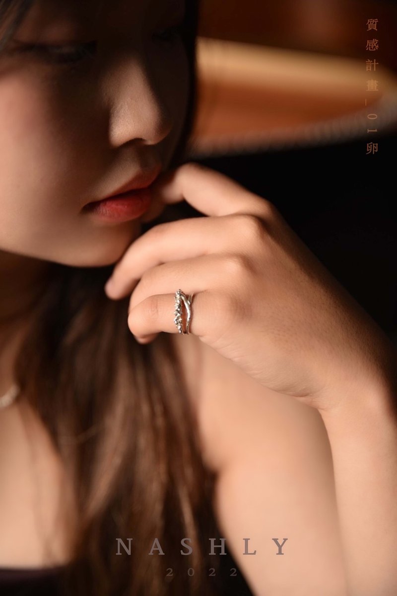 质感计划 — 01初生│卵质感戒指【定制化礼物】 - 戒指 - 纯银 银色