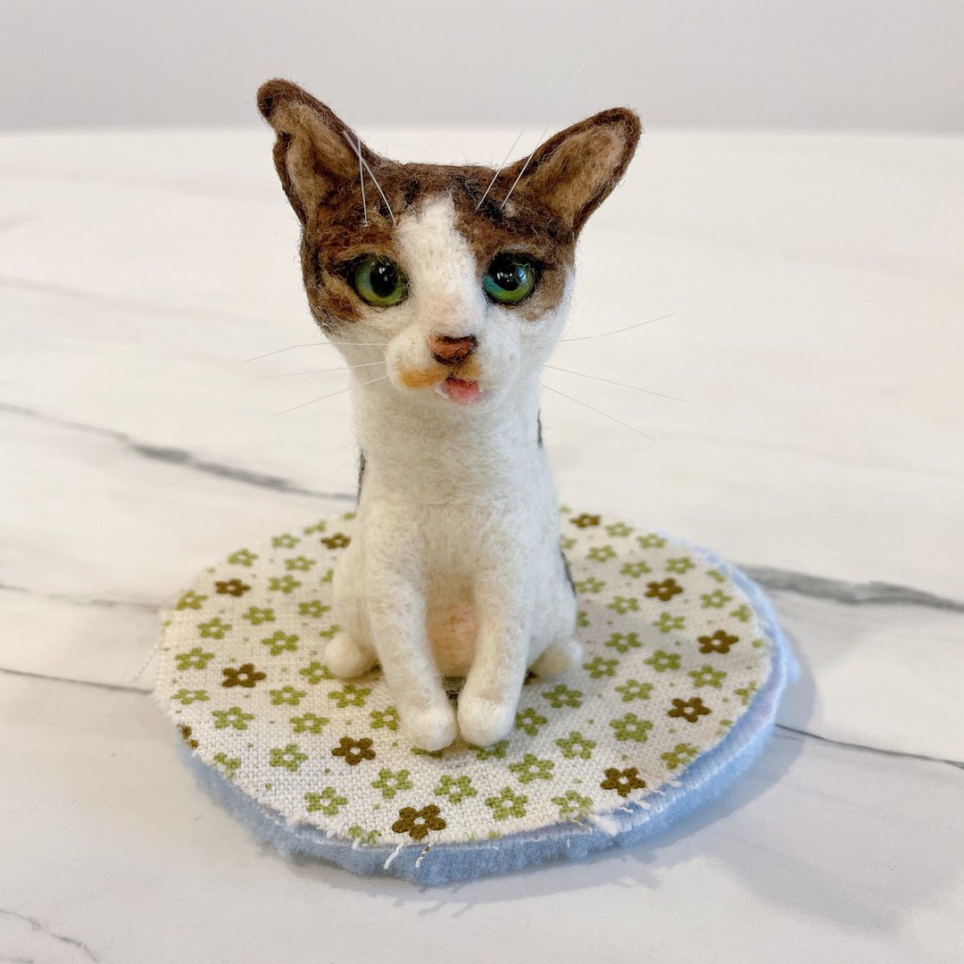 羊毛毡猫- 全身迷你公仔/ 定制需估价请勿直接下单 - 玩偶/公仔 - 羊毛 