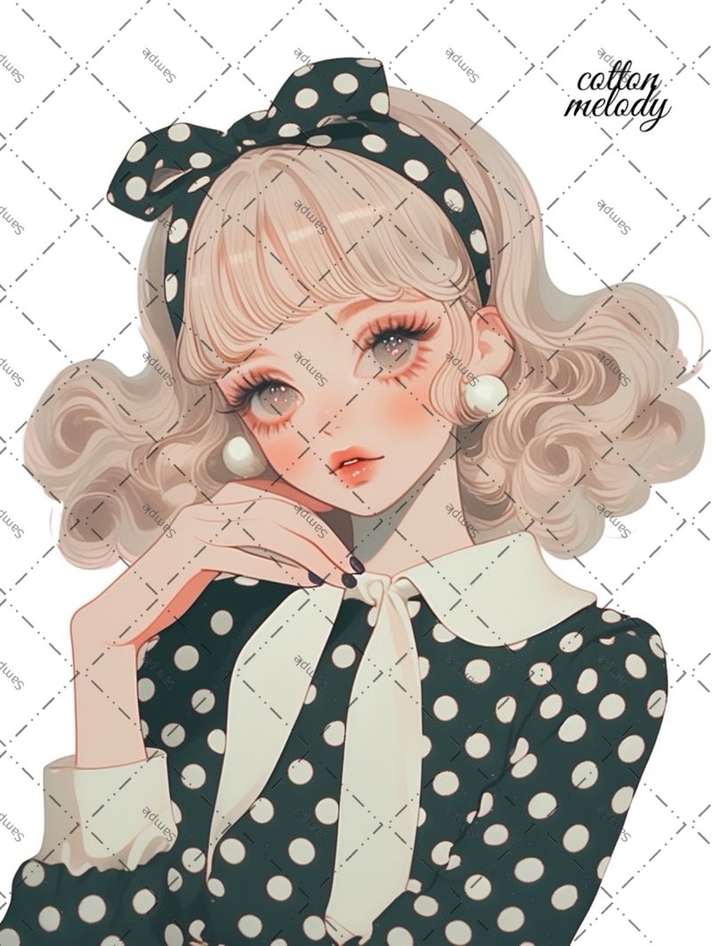 original sticker no.2045 人物贴纸 原创贴纸 原创人物贴纸 装饰贴纸 cotton melody - 贴纸 - 纸 