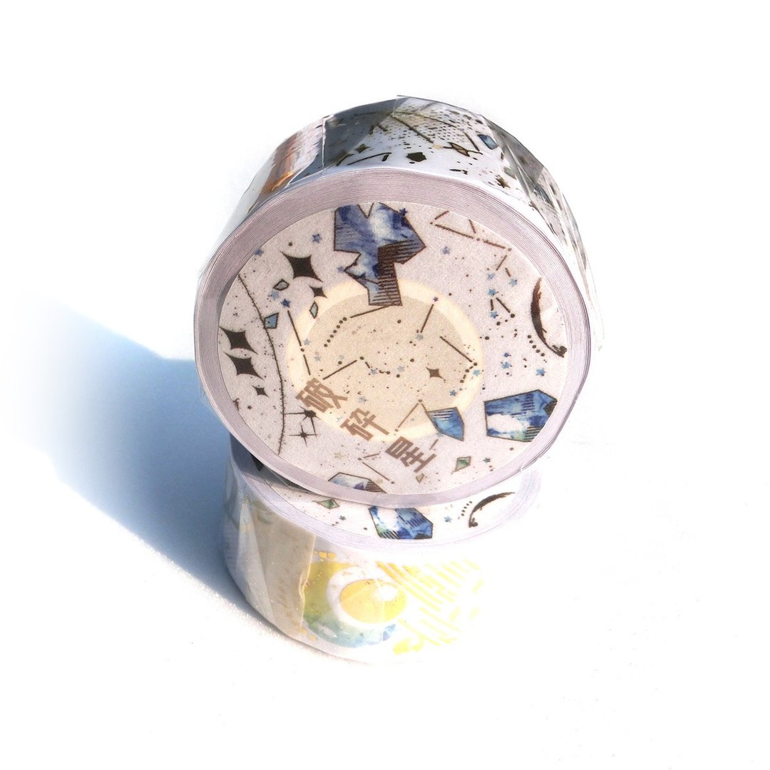 破碎星-烫金描图纸胶带-烫金硫酸纸胶带 - 纸胶带 - 纸 透明