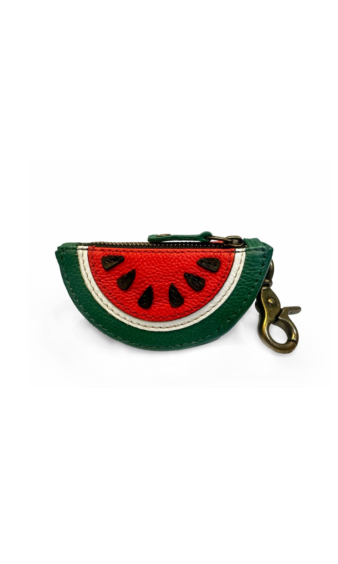 WATERMELON 皮质西瓜匙扣挂件/零钱包 - 钥匙链/钥匙包 - 真皮 红色
