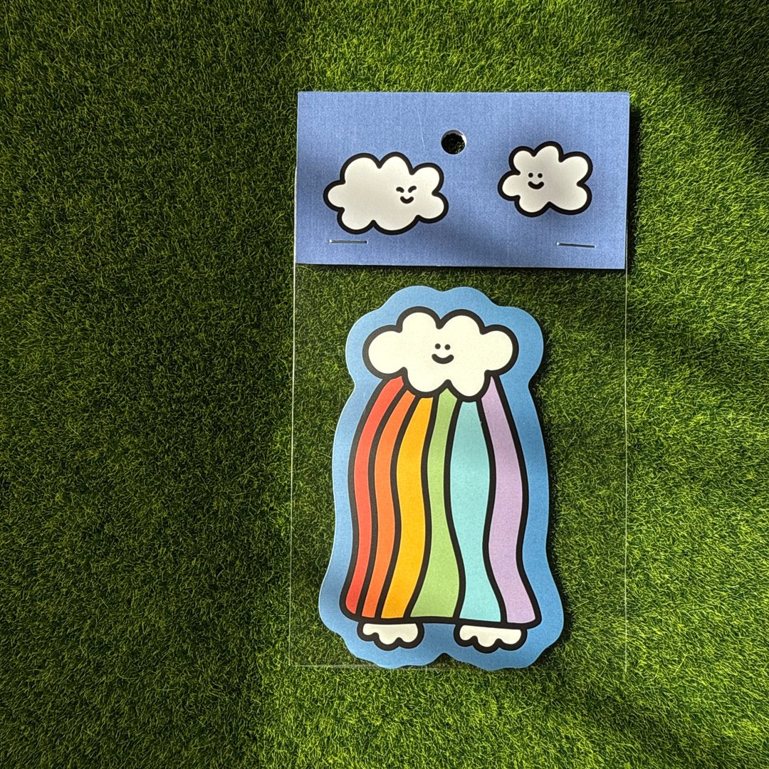 防水贴纸 (吃了彩虹的云朵) - 贴纸 - 防水材质 