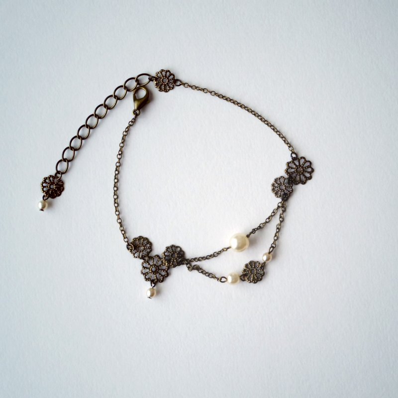 手镯，伸出那根手指 - 手链/手环 - 其他金属 白色