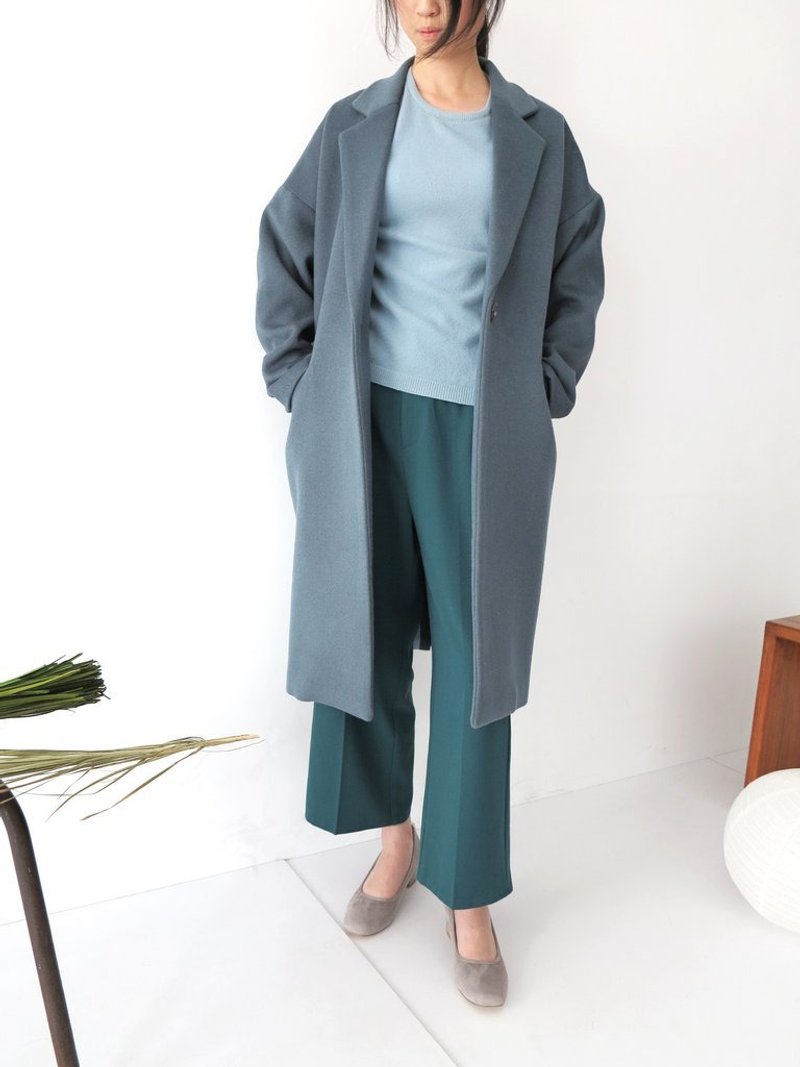 【下单订制】Balsam Coat 冷杉蓝单扣双面羊毛羊绒厚实大衣 多色 - 女装休闲/机能外套 - 羊毛 