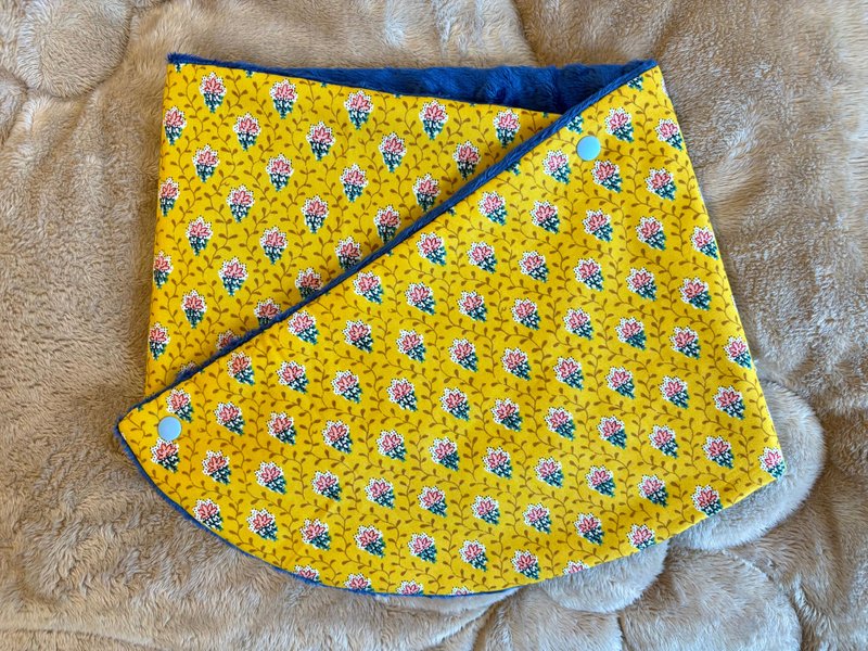 Hush Baby手工两用脖围领巾 L (芥末黄+皇家蓝) - 围巾/披肩 - 其他材质 多色