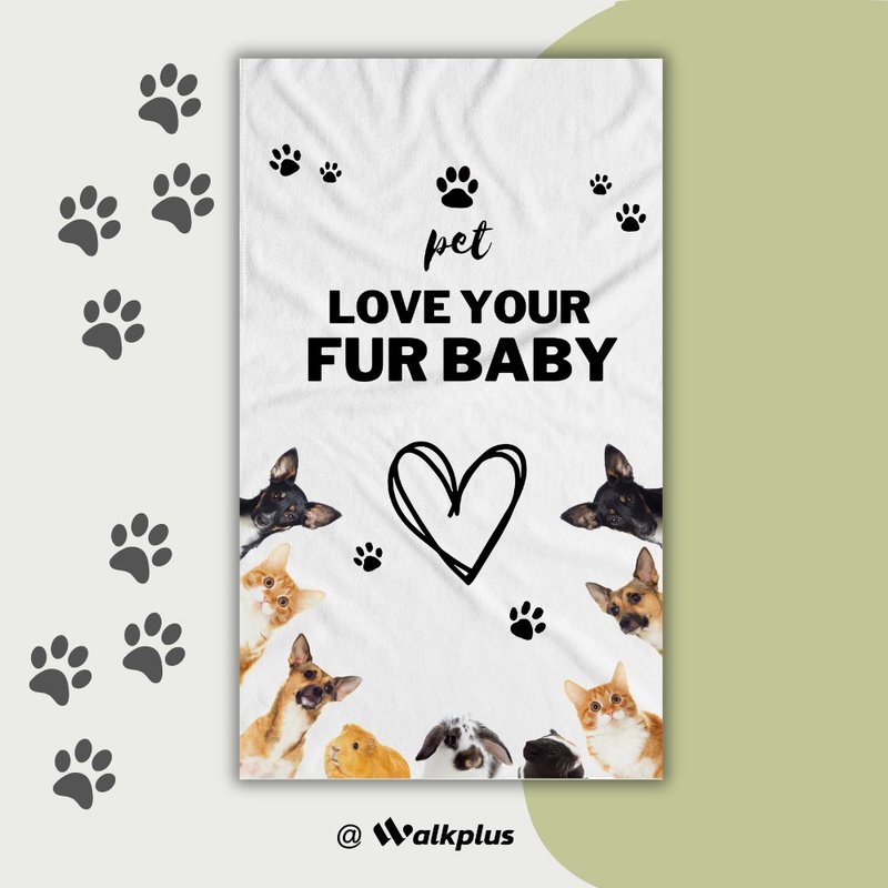 【Walkplus】快干大毛巾(FUNNY毛小孩E款)(尺寸:75*130CM) - 毛巾浴巾 - 聚酯纤维 