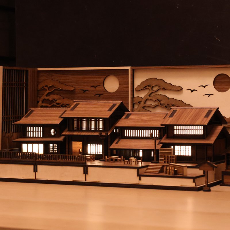 【主题场景】Koazuma小木屋场景模块SCALE:1/100 - 木工/竹艺/纸艺 - 木头 卡其色