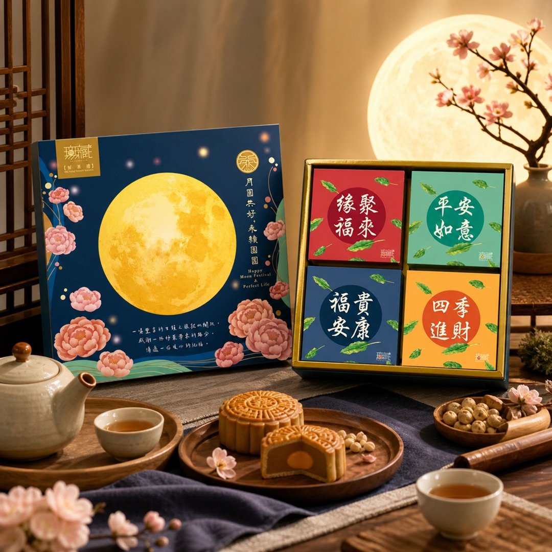 D5【无藏】中秋公益礼盒 - 团圆四季 - 综合茶食礼盒组 - 零食/点心 - 新鲜食材 多色