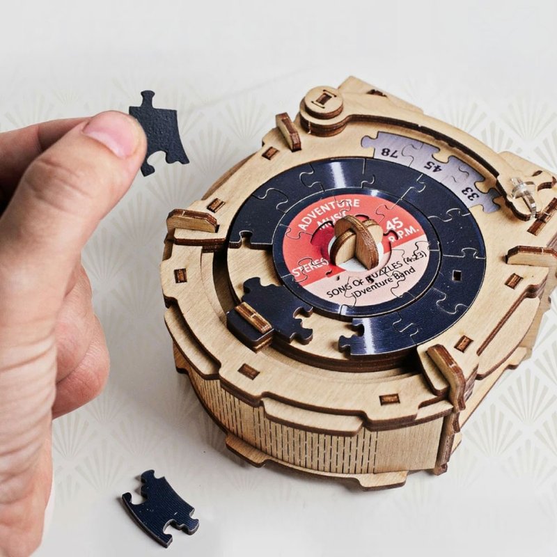 德国益智机关盒/复古黑胶谜盒 - 桌游/玩具 - 木头 