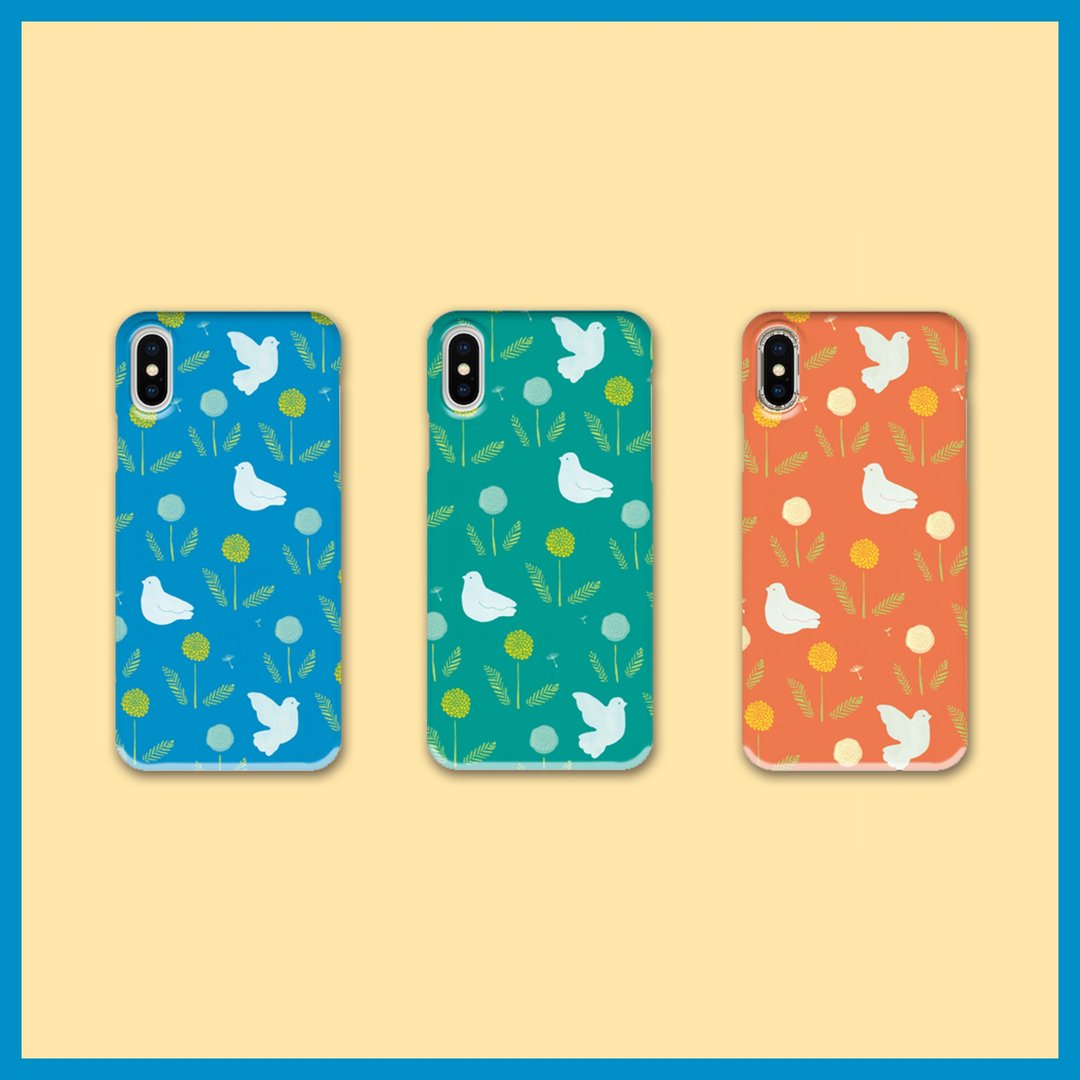 Pigeon and dandelions  Phone Case - 手机壳/手机套 - 塑料 白色