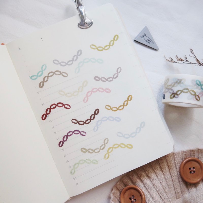 原创设计纸胶带日本和纸胶带/雾面PET胶带doris rings 朵丽丝环 - 纸胶带 - 纸 