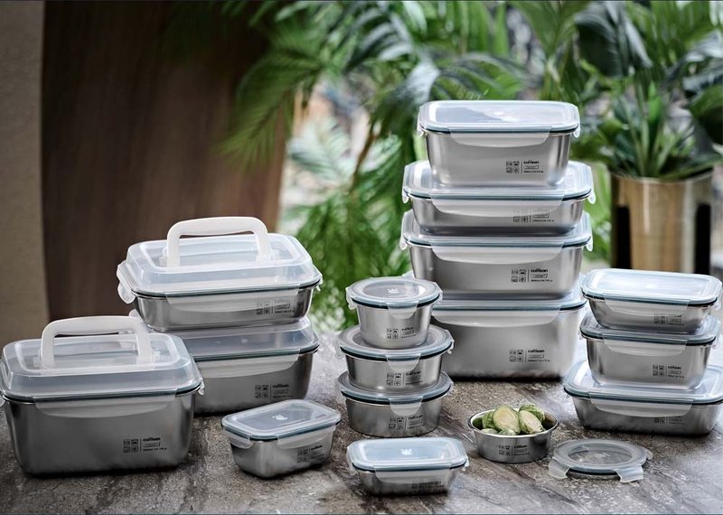 Cuitisan 酷艺师 304可微波抗菌不锈钢质感保鲜盒 朴逸系列 - 便当盒/饭盒 - 不锈钢 银色