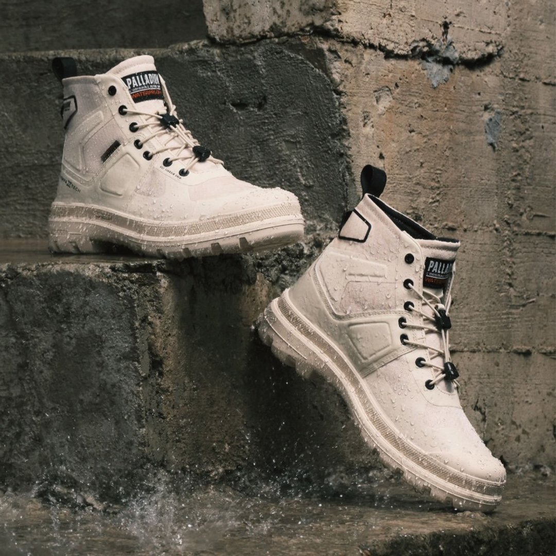 PALLADIUM PAMPA TECH 米其林联名潮流防水靴 奶油色 74067-210 - 女款休闲鞋 - 其他材质 多色