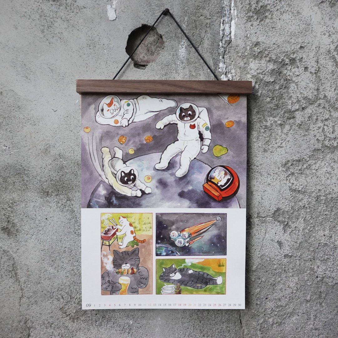 2021的3月3日是星期三 猫插画年历 - 年历/台历 - 纸 多色